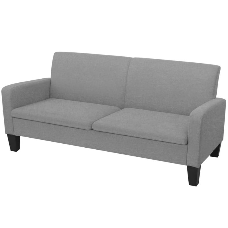 2-dijelni set sofa od tkanina svjetlosivi