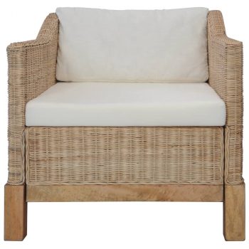 3-dijelni set sofa od prirodnog ratana s jastucima