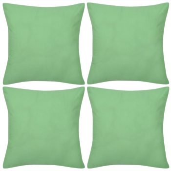4 Zelene Jastučnice Pamuk 40 x 40 cm