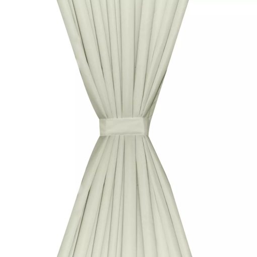Krem zavjese s dvostrukim slojem za zamračenje s uštedom energije 140 x 245 cm 2 kom - Slika 3