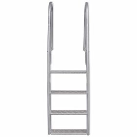 Ljestve za Bazen s 4 Stepenice Aluminijske 170 cm