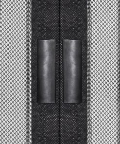 Mreža protiv insekata čičak trakom i magnetom 2 kom 210 x 100 cm Crna