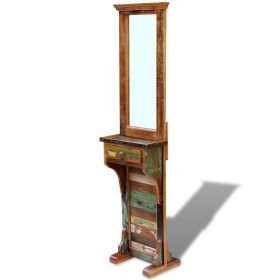 Ogledalo za Hodnik Masivno Obnovljeno Drvo 47x23x180 cm