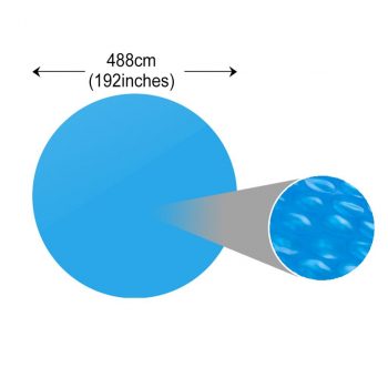 Okrugli plavi bazenski prekrivač od PE 488 cm