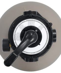 Pješčani filtar za bazen s ventilom s 4 položaja sivi 350 mm