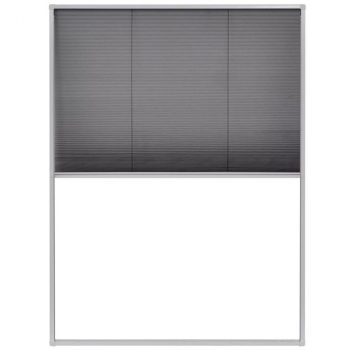 Plisirani Zaslon Protiv Insekata za Prozore Aluminijski 60x80 cm