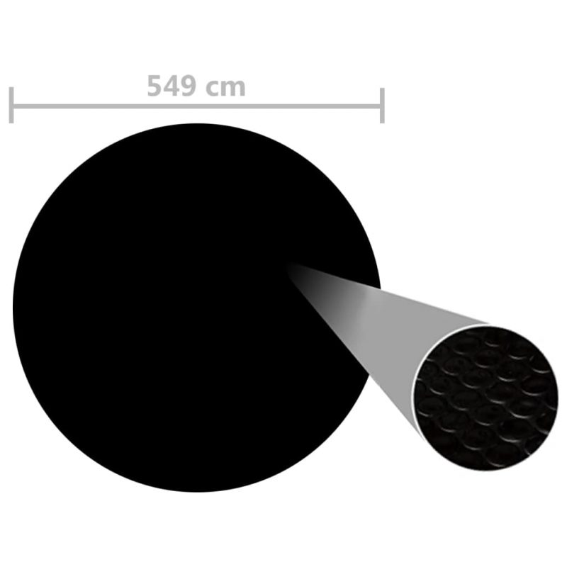 Pokrivač za bazen crni 549 cm PE - Slika 3