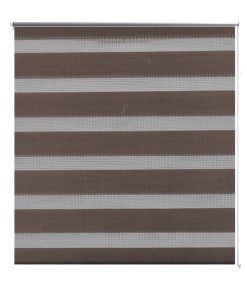 Rolo smeđe zavjese sa zebrastim linijama 100 x 175 cm