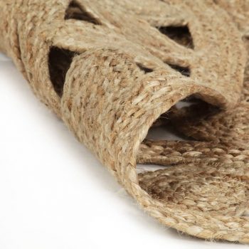 Ručno rađeni pleteni tepih od jute 90 cm