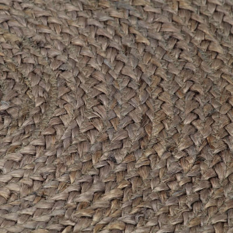Ručno rađeni tepih od jute okrugli 90 cm sivi