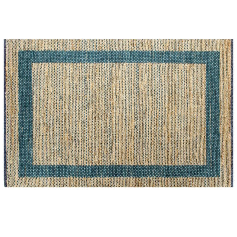 Ručno rađeni tepih od jute plavi 120 x 180 cm - Image 3