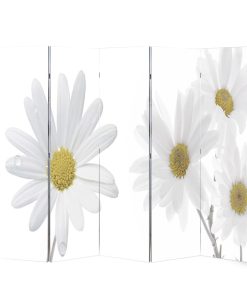 Sklopiva sobna pregrada s uzorkom cvijeća 200x170 cm
