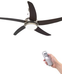 Ukrasni stropni ventilator sa svjetlom 128 cm smeđi