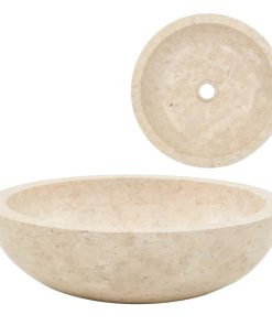 Umivaonik 40 x 12 cm mramorni krem