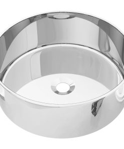 Umivaonik 40 x 15 cm keramički srebrni