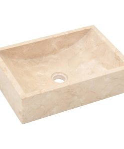 Umivaonik 45 x 30 x 12 cm mramorni krem