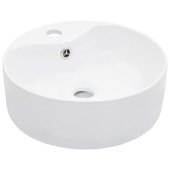 Umivaonik sa zaštitom od prelijevanja 36x13 cm keramički bijeli