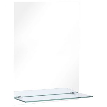 Zidno ogledalo s policom 40 x 60 cm od kaljenog stakla