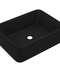 Luksuzni umivaonik mat crni 41 x 30 x 12 cm keramički