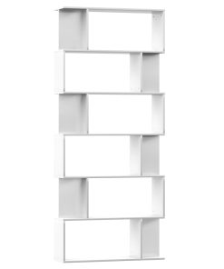 Ormarić za knjige / pregrada sjajni bijeli 80x24x192 cm iverica