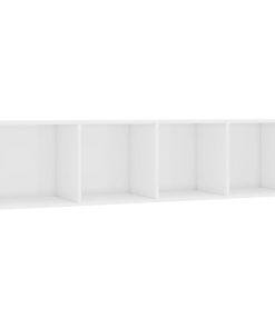 Ormarić za knjige/TV visoki sjaj bijeli 143 x 30 x 36 cm