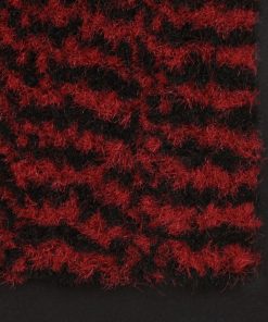 Otirači za prašinu 2 kom pravokutni čupavi 120 x 180 cm crveni