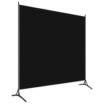 Sobna pregrada s 1 panelom crna 175 x 180 cm