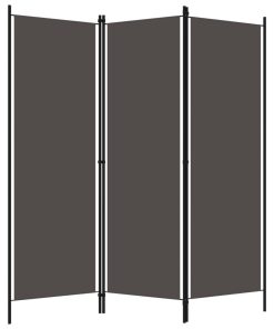 Sobna pregrada s 3 panela antracit 150 x 180 cm