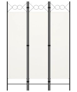Sobna pregrada s 3 panela bijela 120 x 180 cm