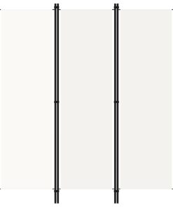 Sobna pregrada s 3 panela bijela 150 x 180 cm