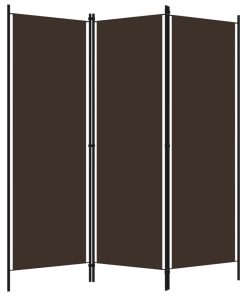 Sobna pregrada s 3 panela smeđa 150 x 180 cm
