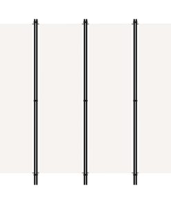 Sobna pregrada s 4 panela bijela 200 x 180 cm