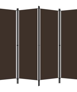 Sobna pregrada s 4 panela smeđa 200 x 180 cm