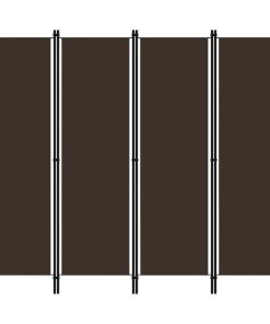 Sobna pregrada s 4 panela smeđa 200 x 180 cm