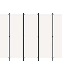 Sobna pregrada s 5 panela bijela 250 x 180 cm