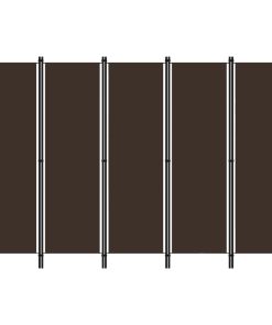 Sobna pregrada s 5 panela smeđa 250 x 180 cm