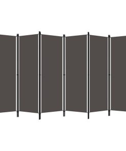 Sobna pregrada sa 6 panela antracit 300 x 180 cm
