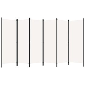 Sobna pregrada sa 6 panela bijela 300 x 180 cm
