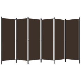 Sobna pregrada sa 6 panela smeđa 300 x 180 cm