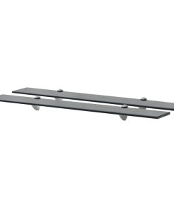 Zidne police 2 kom staklene 80 x 20 cm 8 mm