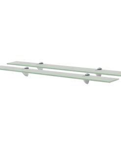 Zidne police 2 kom staklene 80 x 20 cm 8 mm