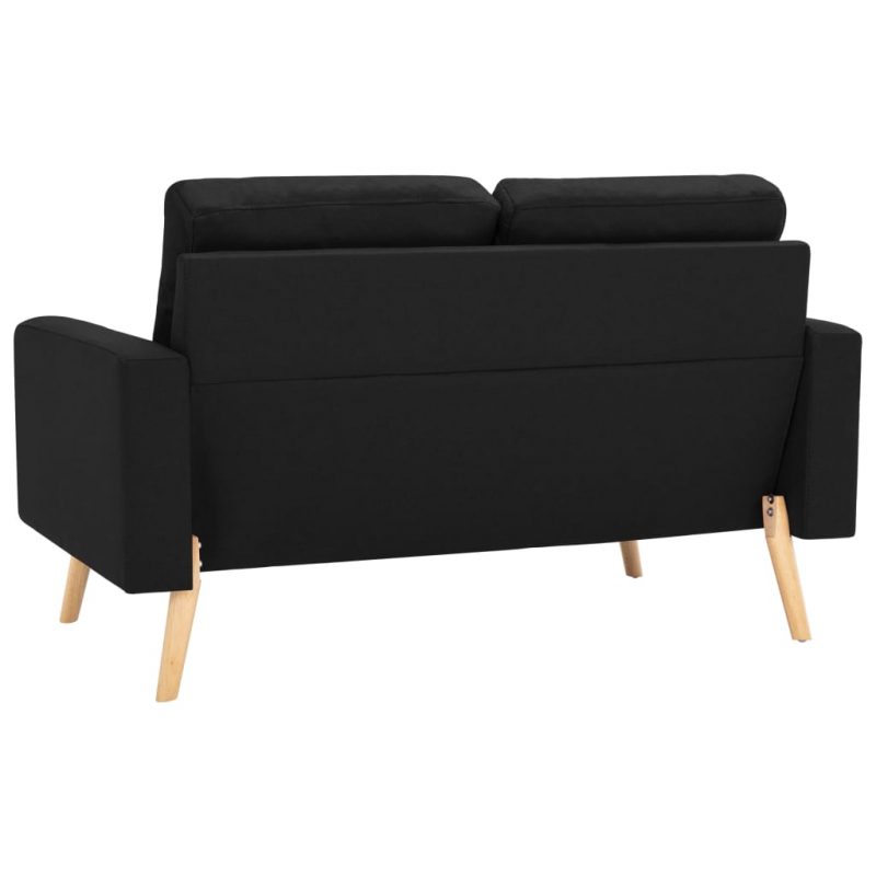 2-dijelni set sofa od tkanine crni - Image 4