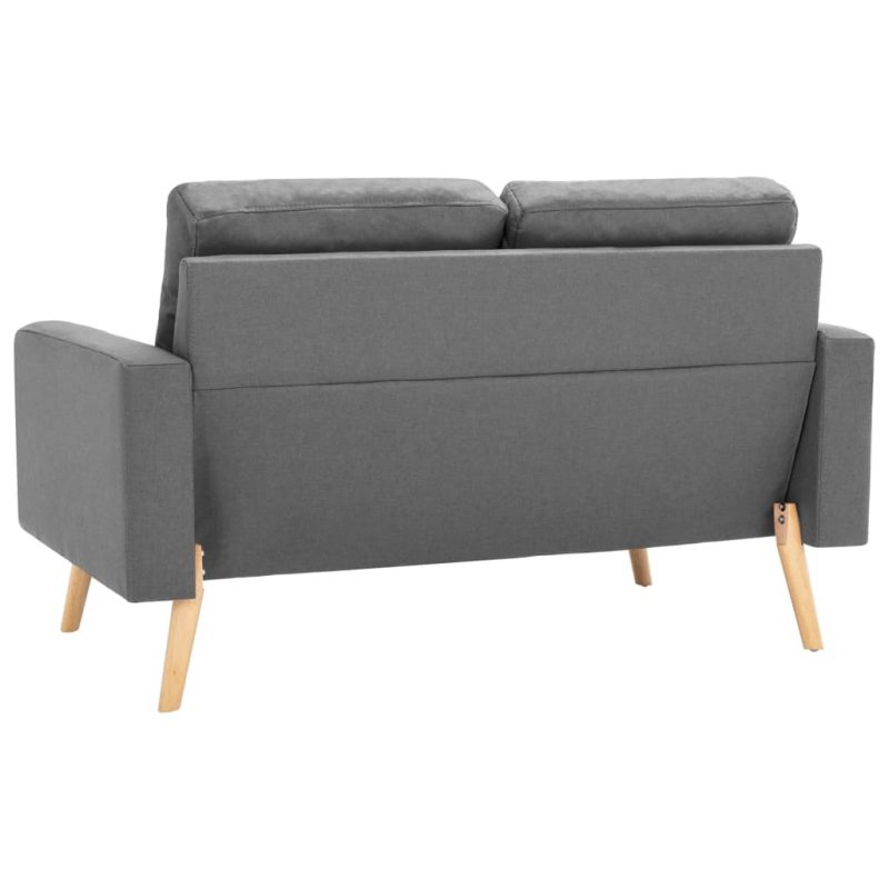 2-dijelni set sofa od tkanine svjetlosivi - Image 4