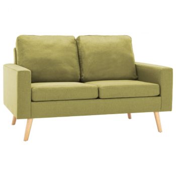 2-dijelni set sofa od tkanine zeleni