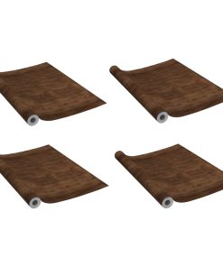 Samoljepljive folije za vrata 4 kom tamni hrast 210 x 90 cm PVC