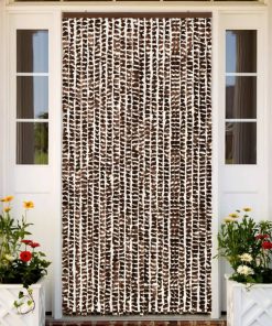 Zastor protiv insekata smeđe-bijeli 100 x 220 cm šenil
