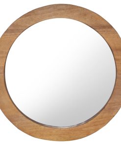 Zidno ogledalo od tikovine 60 cm okruglo
