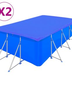 Navlake za bazen PE pravokutne 2 kom 90 g/m²  394 x 207 cm