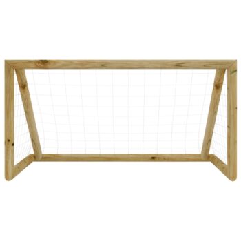 Nogometni gol s mrežom 120x80x60 cm od impregnirane borovine