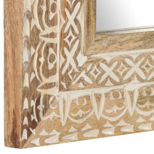 Ručno izrezbareno ogledalo 50 x 50 x 11 cm masivno drvo manga - Slika 4